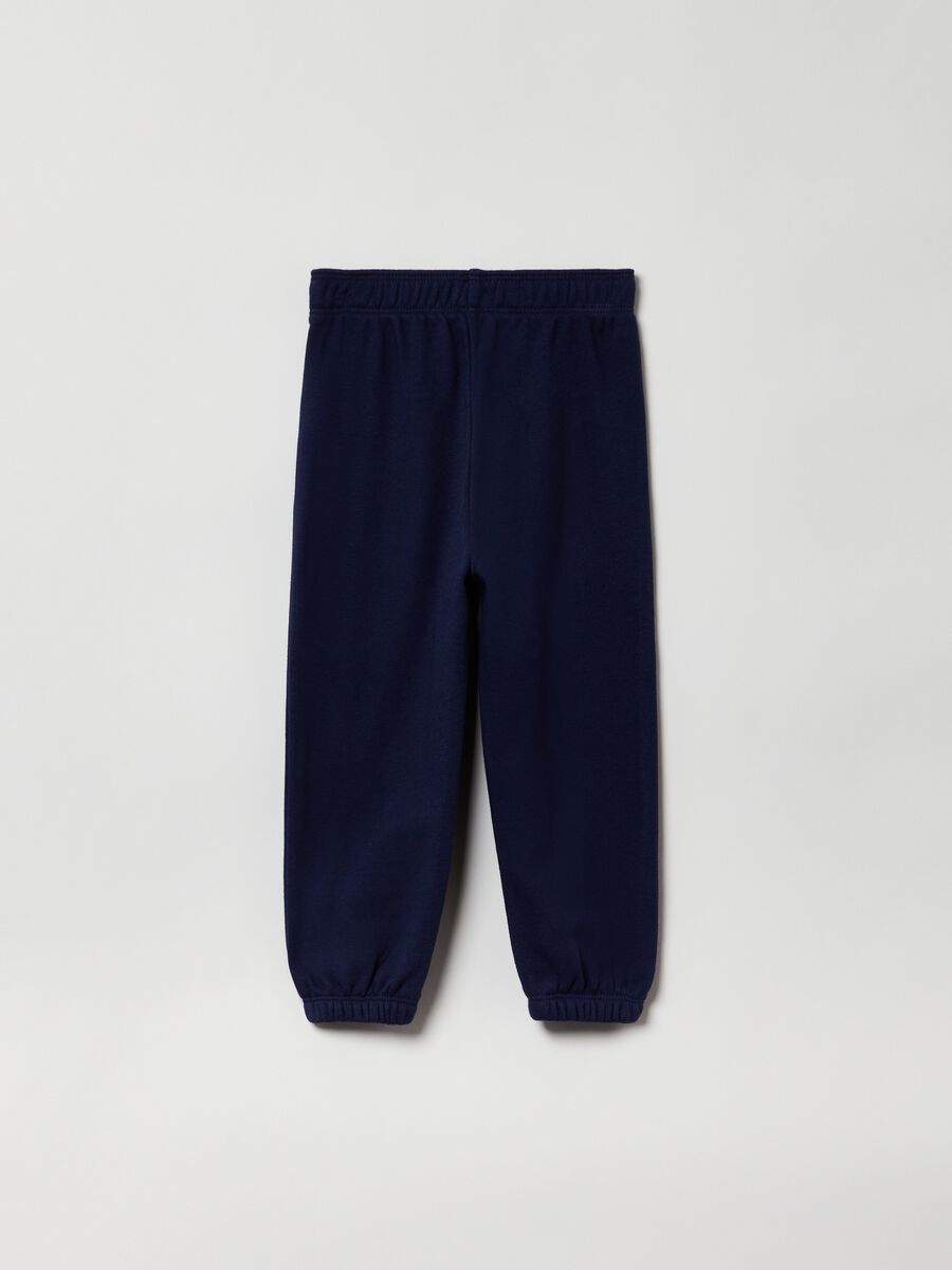 French terry joggers with embroidered logo Newborn Boy_1