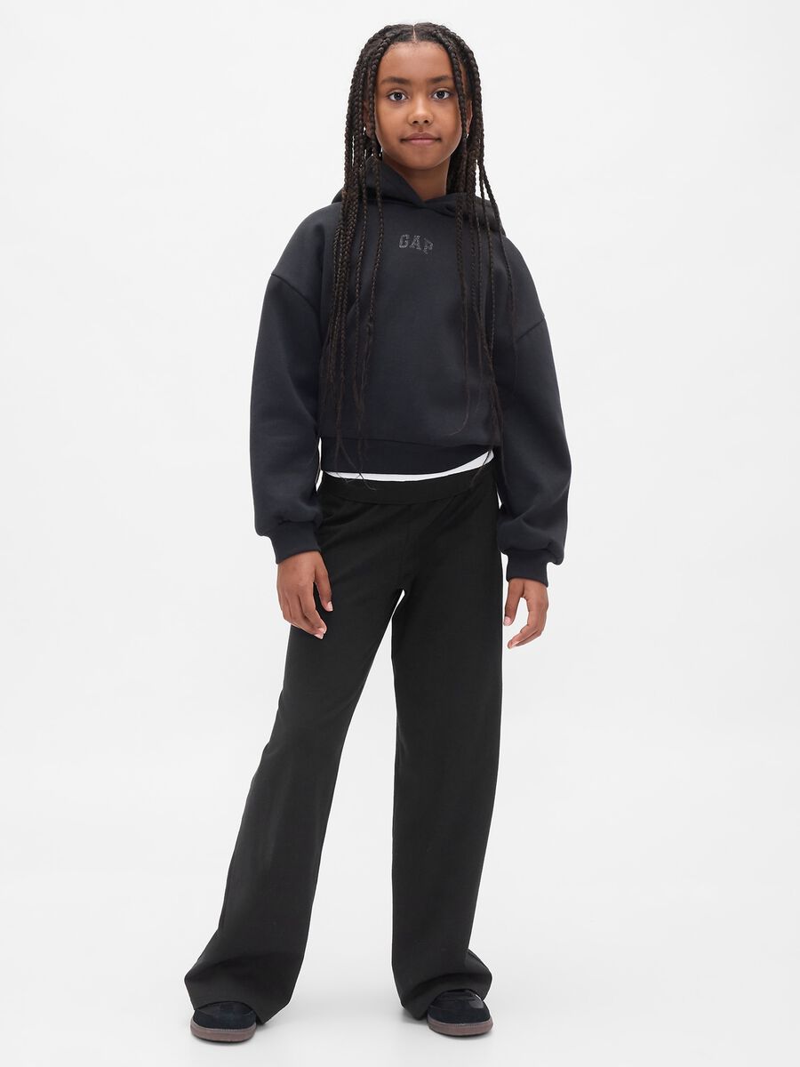 Leggings neri elasticizzati Bambina_0