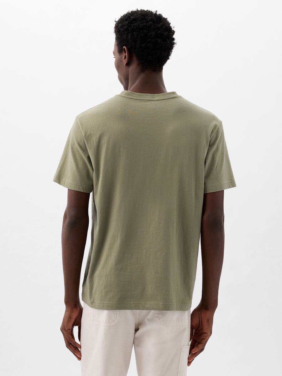Cotton T-shirt with round neck Man_2