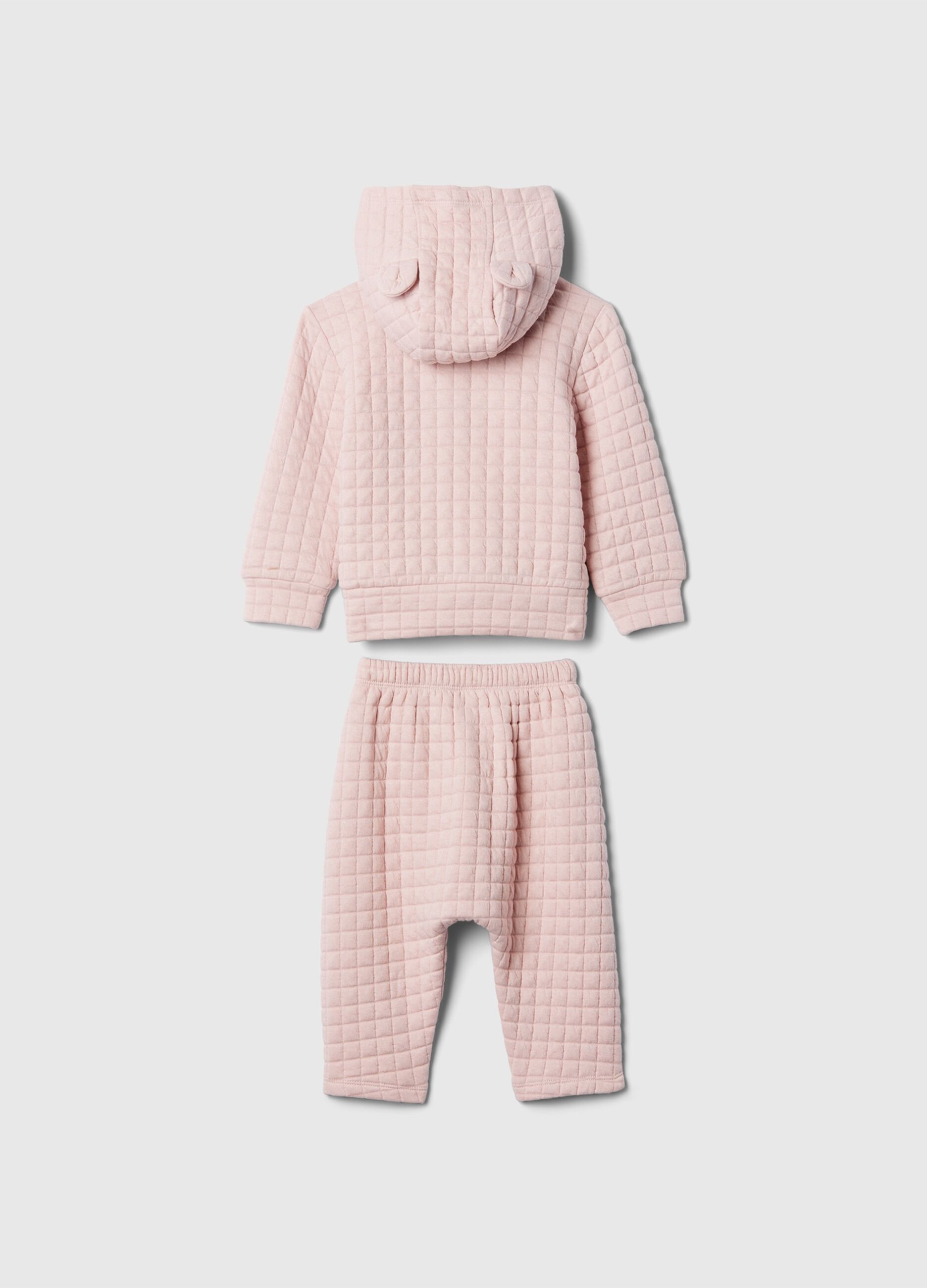 Top and trousers set in quilted fleece_1