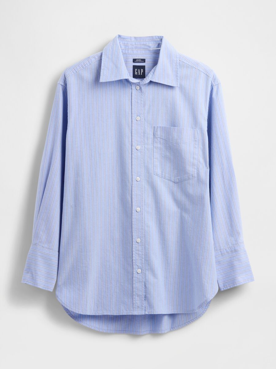 Camicia azzurra in puro cotone Donna_3