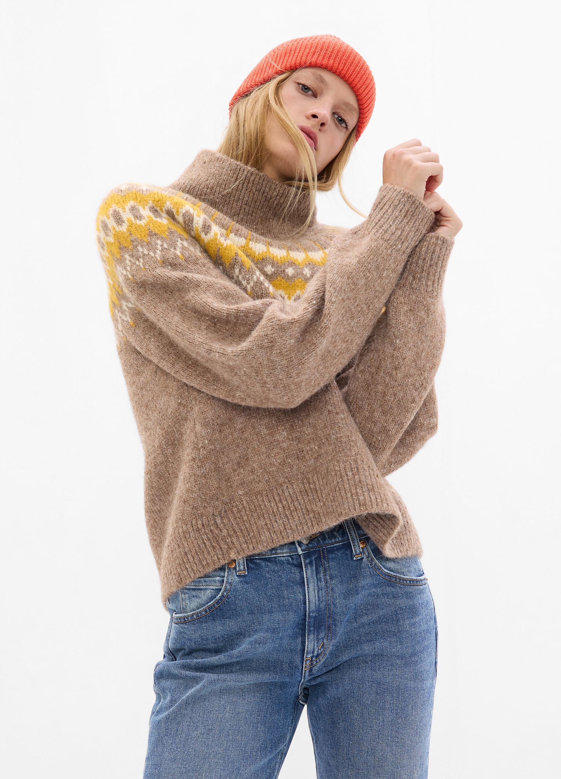 Pullover with Norwegian jacquard design