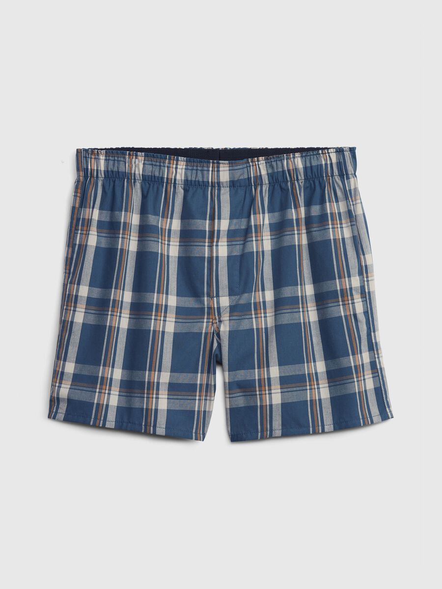 Cotton boxer shorts with tartan pattern Man_0