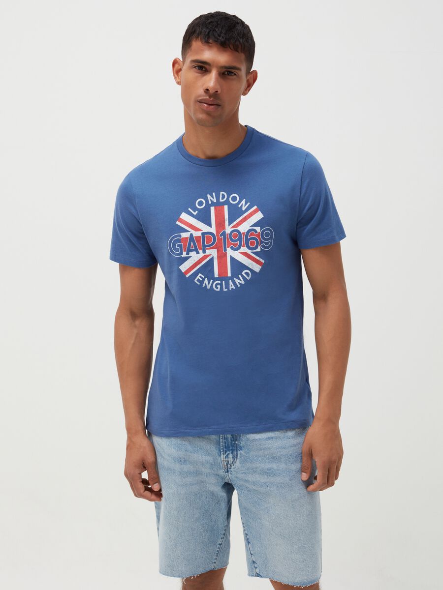 T-shirt girocollo con stampa Union Jack Uomo_0