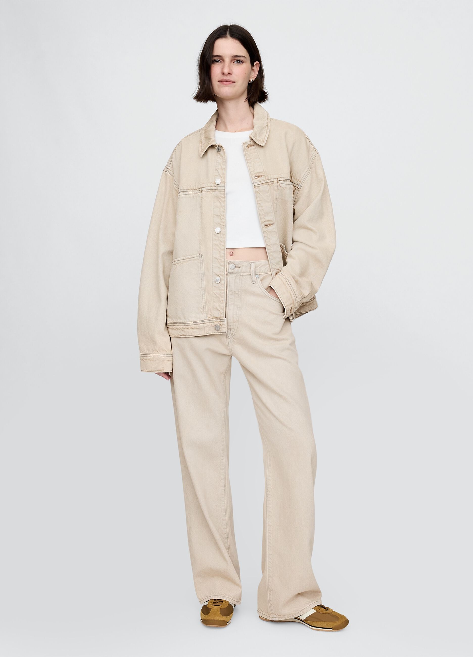 Giacca denim beige Gap_3