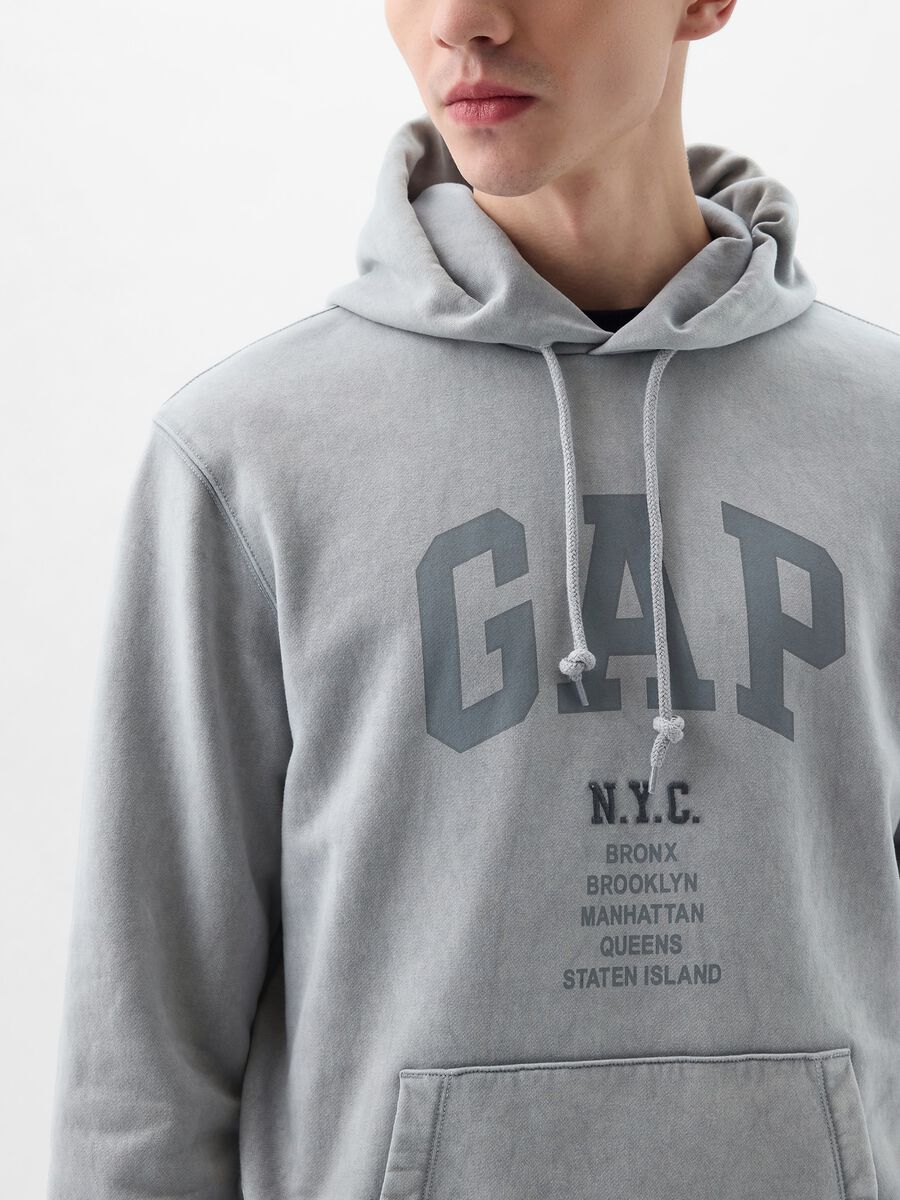 Felpa con cappuccio stampa logo Uomo_3