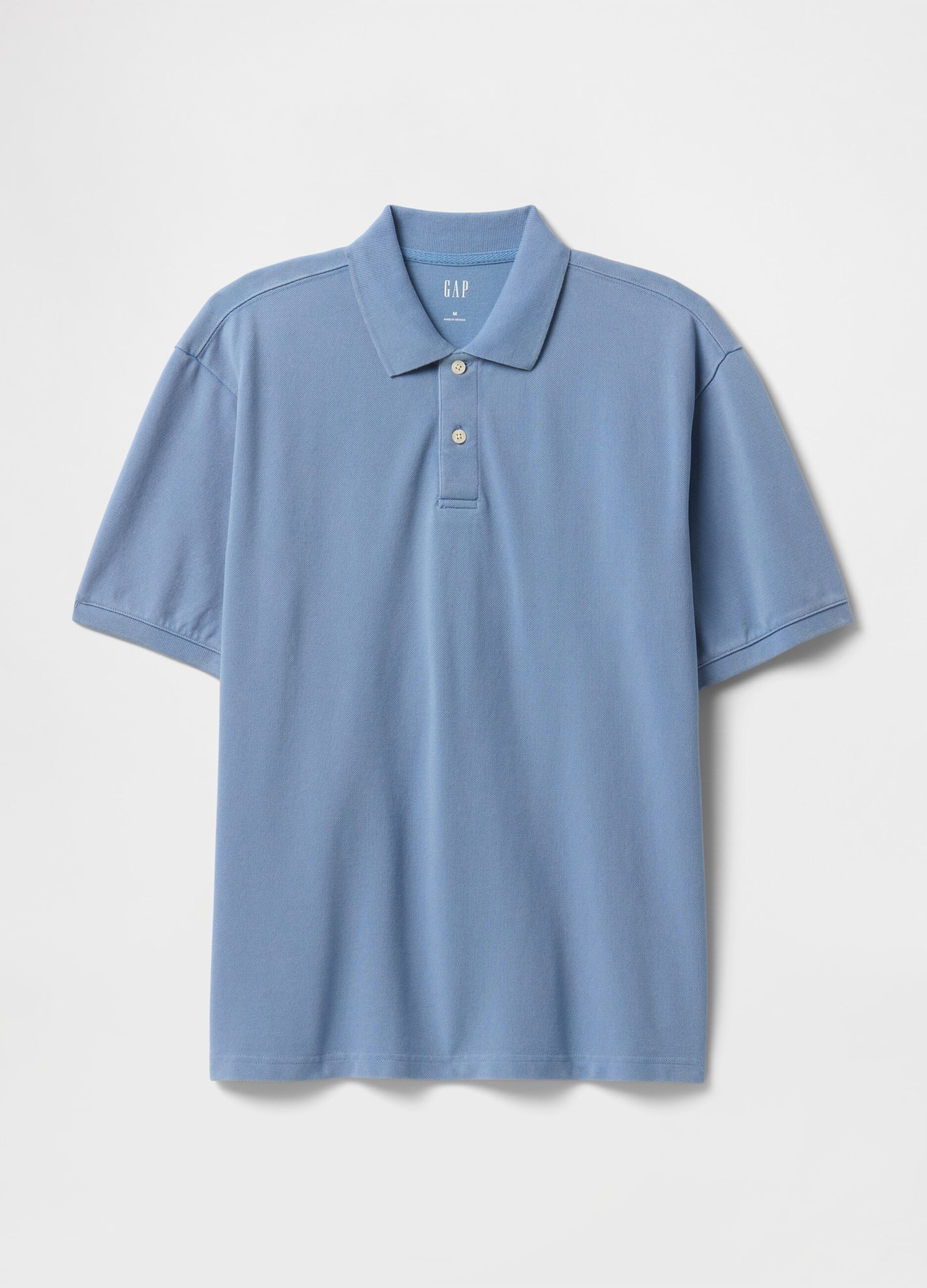Polo a maniche corte azzurra in cotone Gap_4
