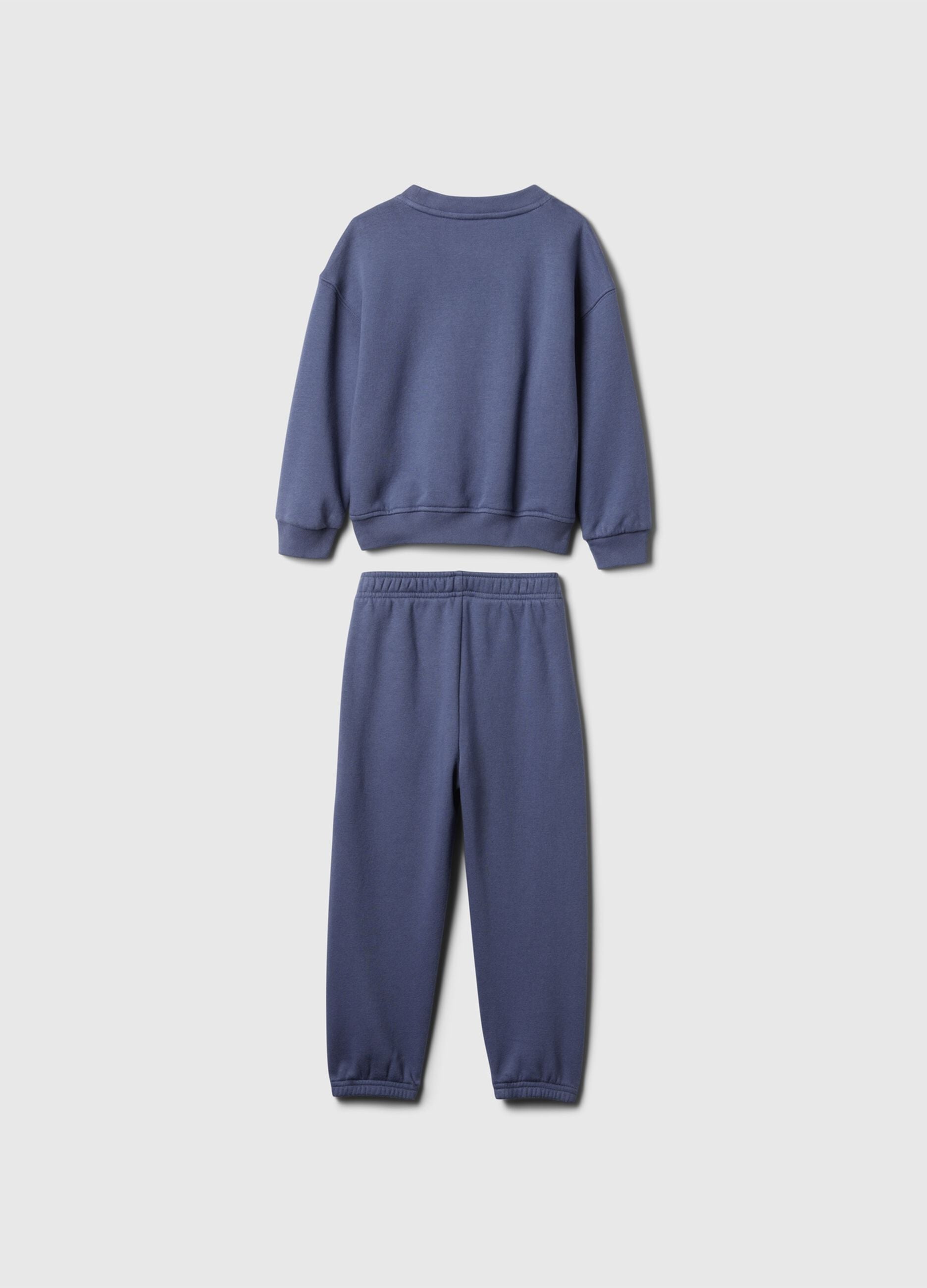 Jogging set con stampa orsetto e logo