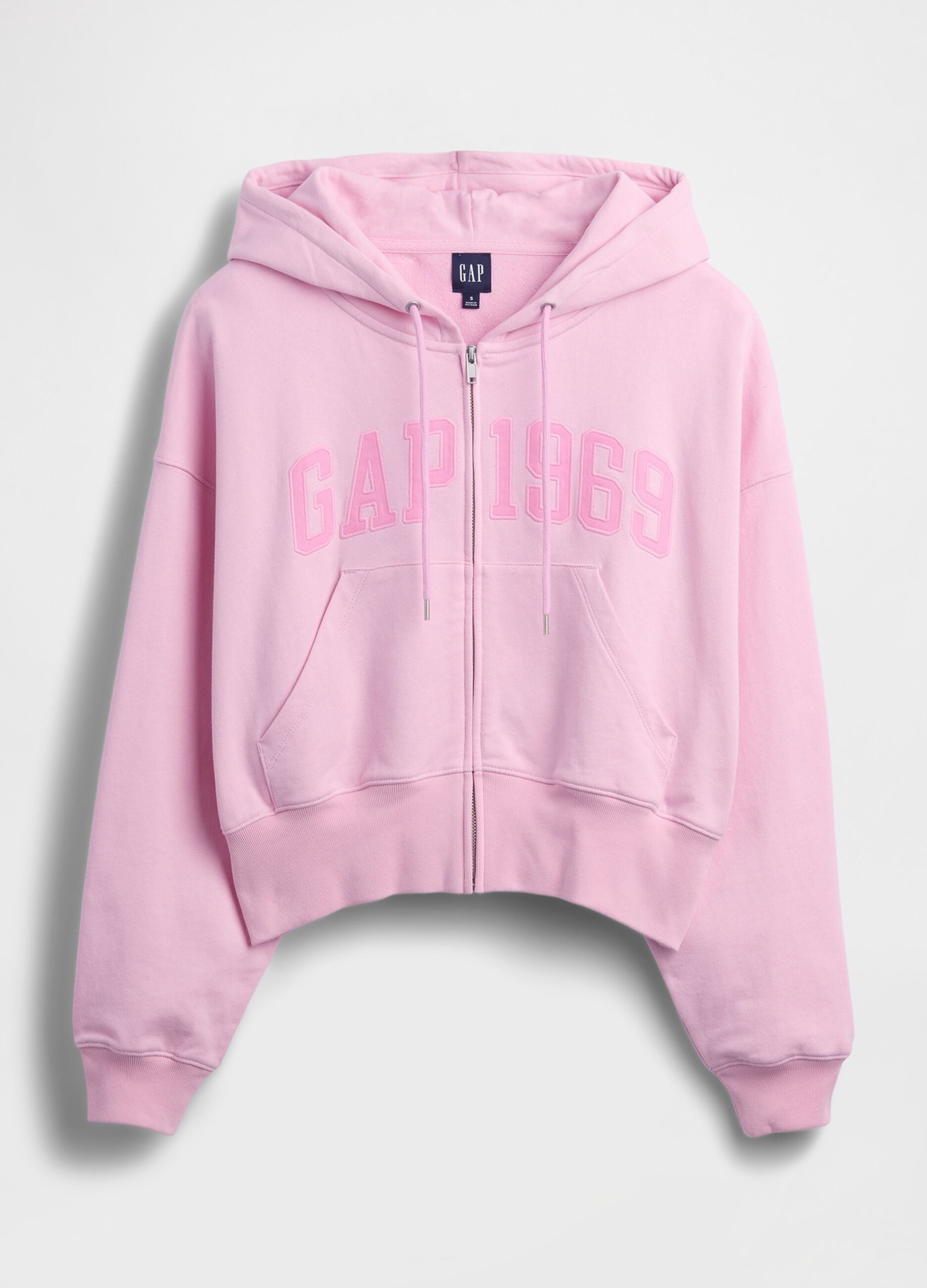 Felpa con logo GAP, cappuccio e zip in misto cotone