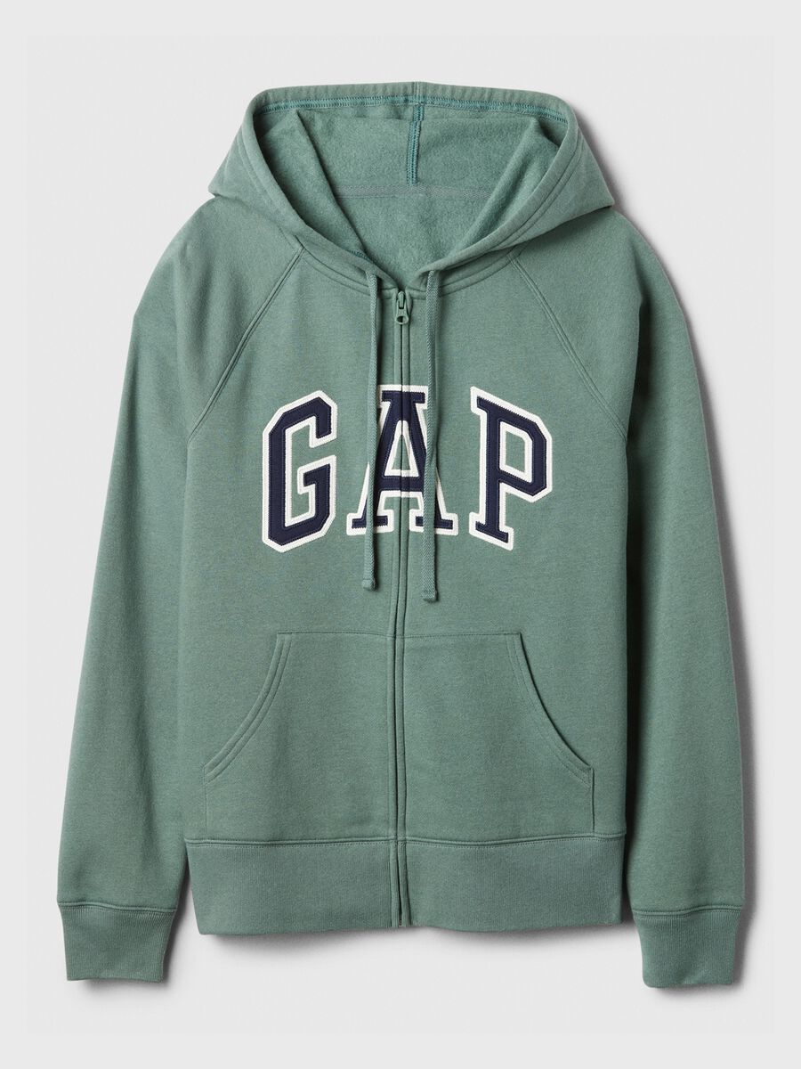 Felpa con cappuccio ricamo logo Donna_3