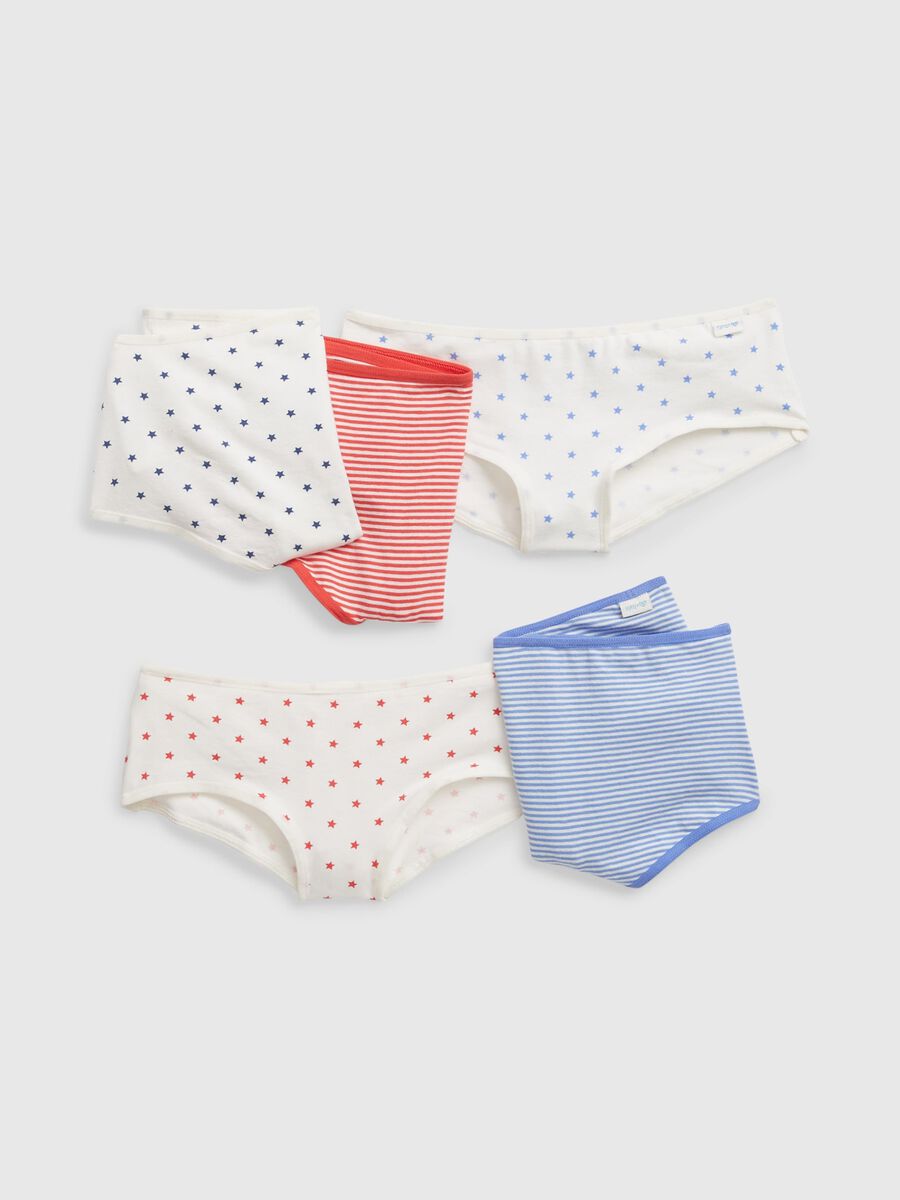 Five-pair pack briefs with assorted patterns Girl_0