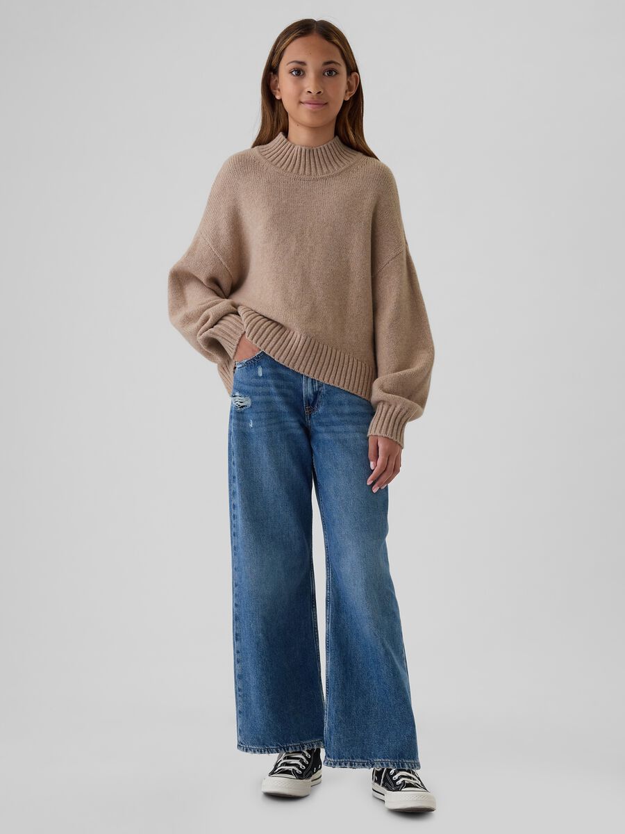 Pullover oversize mock neck Bambina_1