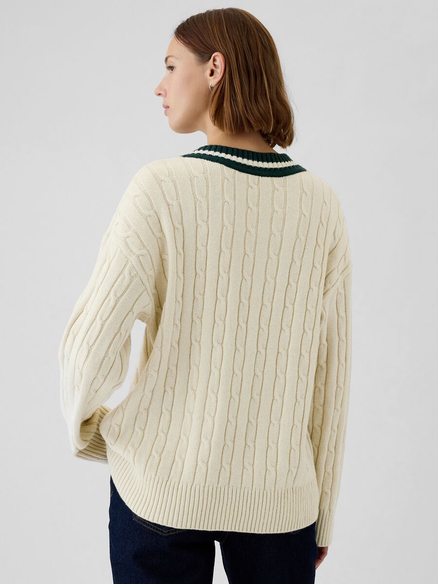 Pullover oversize con profili rigati Donna_2