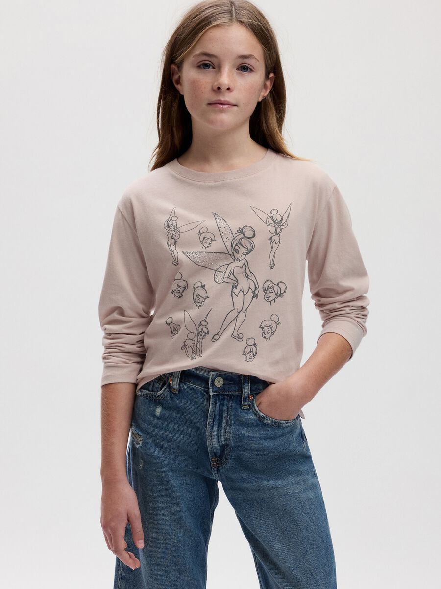 Long-sleeved T-shirt with Disney print and diamantés Girl_0