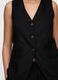 Gilet nero in lino e viscosa_3