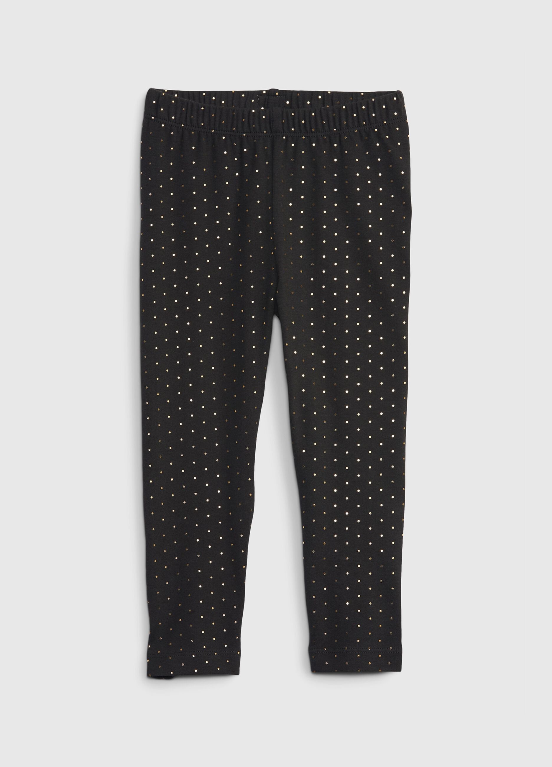Leggings with polka dot print