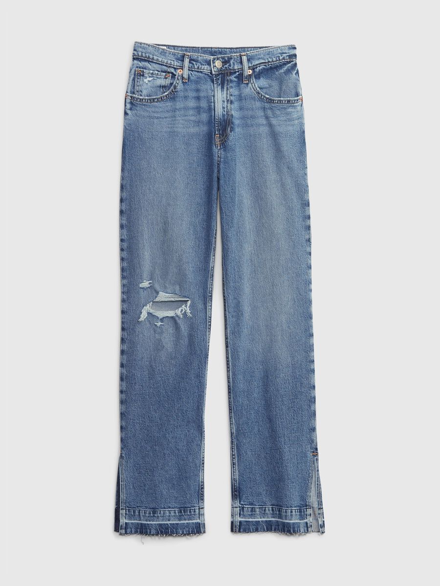 Jeans loose fit acid wash a vita media Donna_5
