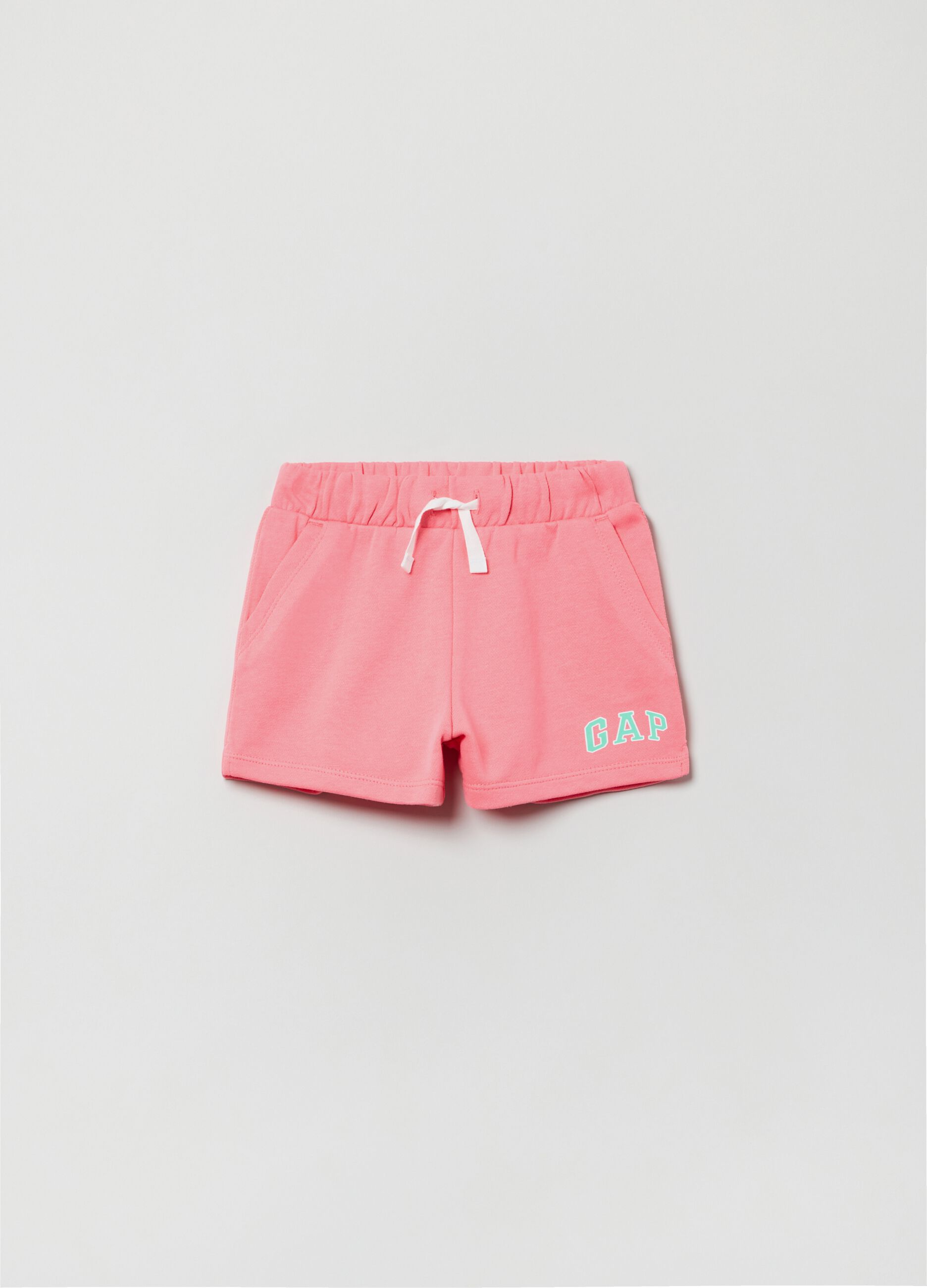 Short with drawstring and logo print