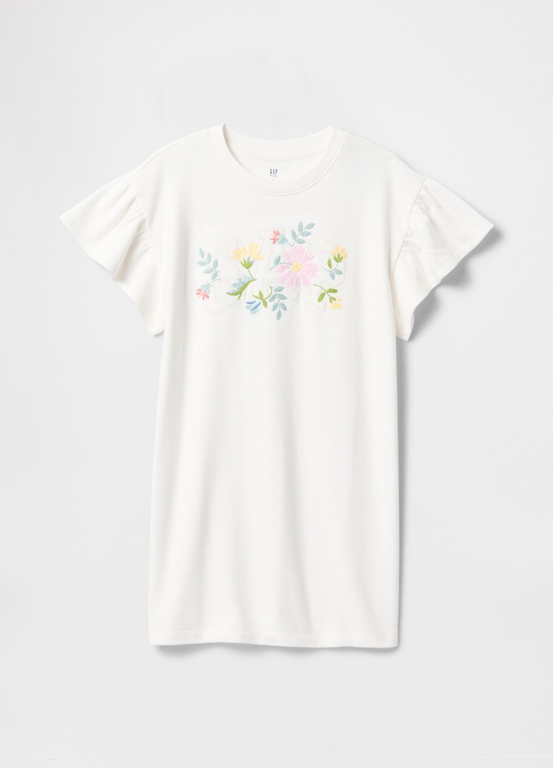 Abito bianco con stampa floreale GAP Kids_3