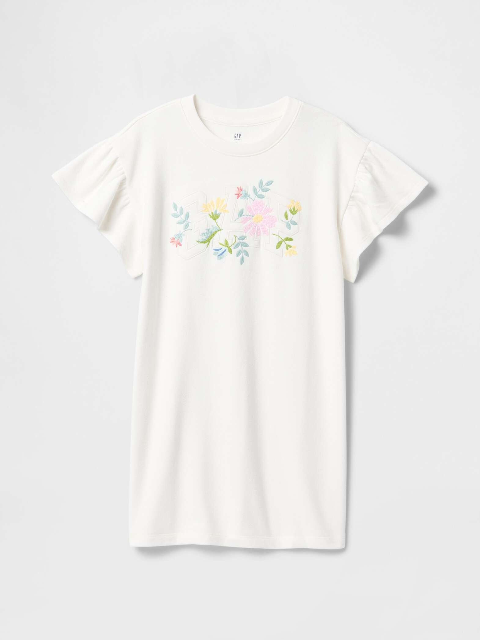 Abito bianco con stampa floreale GAP Kids_3