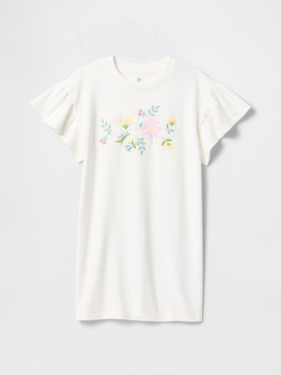 White dress with floral print GAP Kids Girl_3