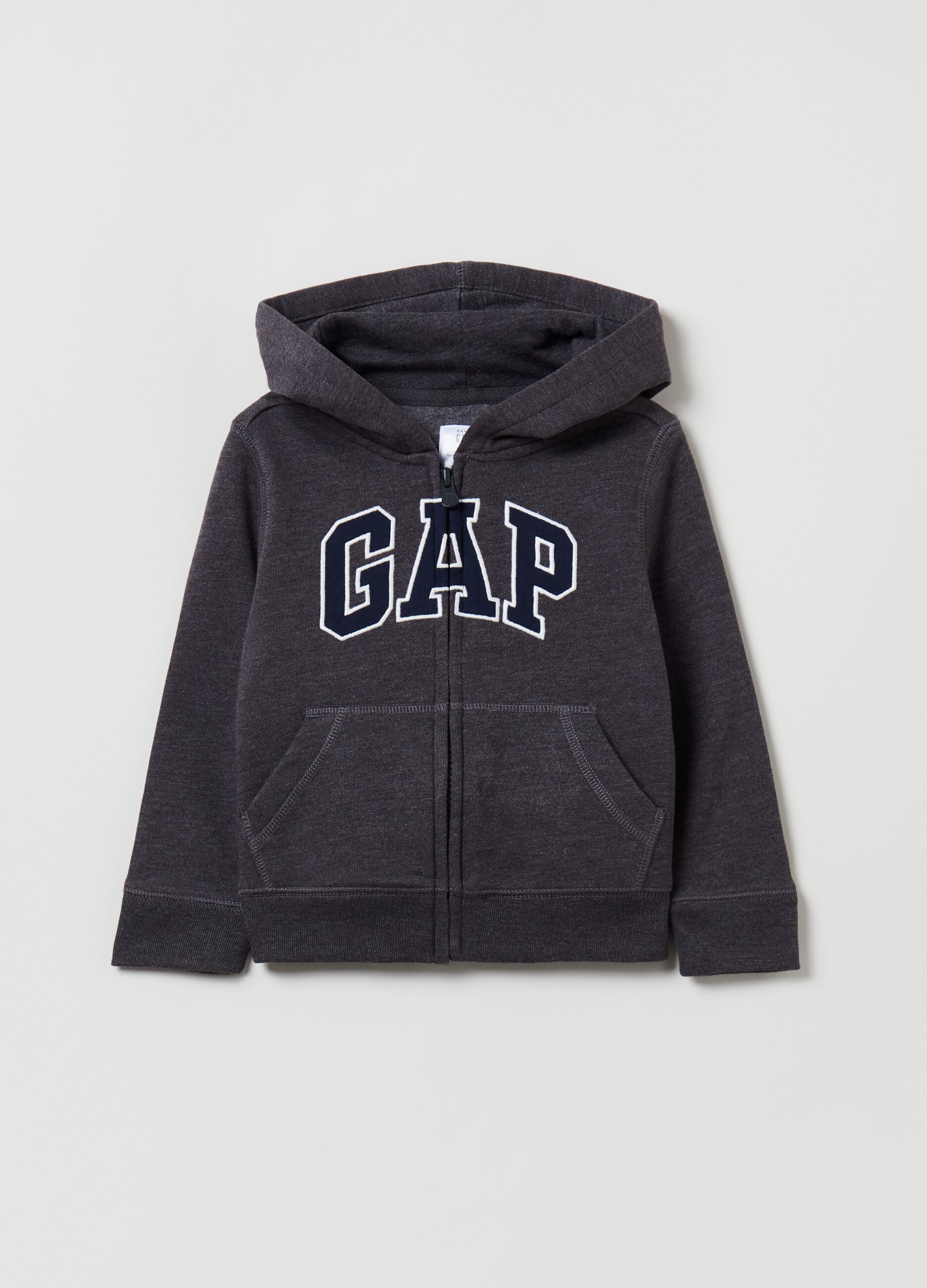 Full-zip in felpa con cappuccio