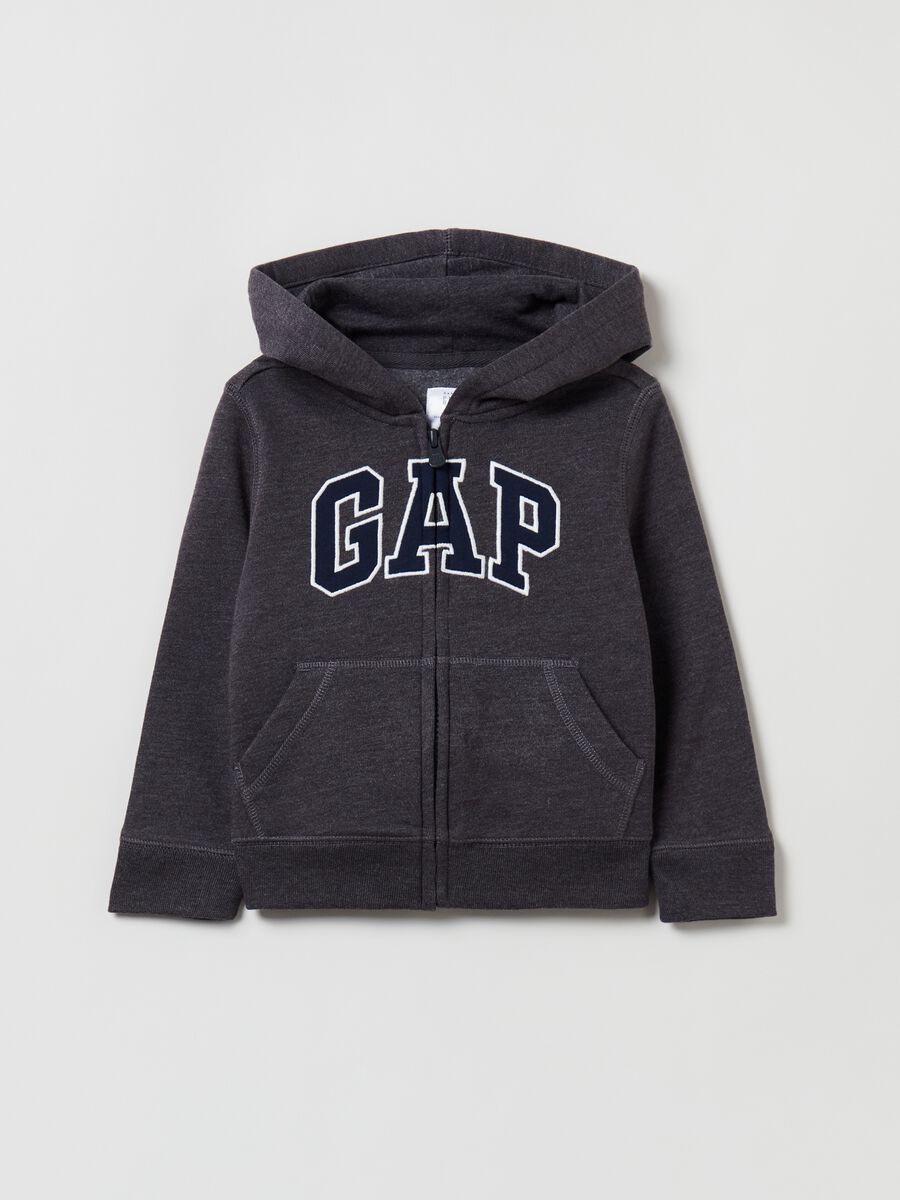 Full-zip in felpa con cappuccio Bimbo_0