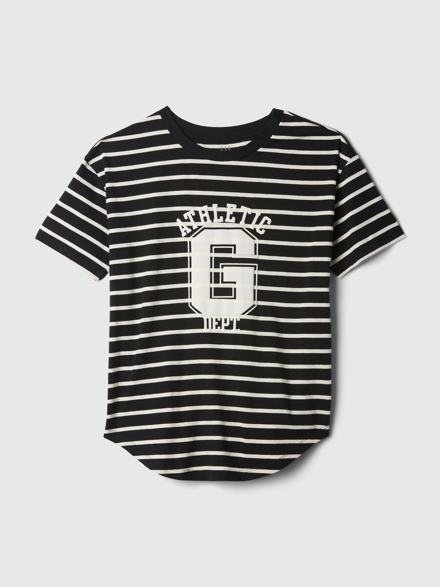 T-shirt in cotone bio stampa logo Athletic Dept. Donna_4