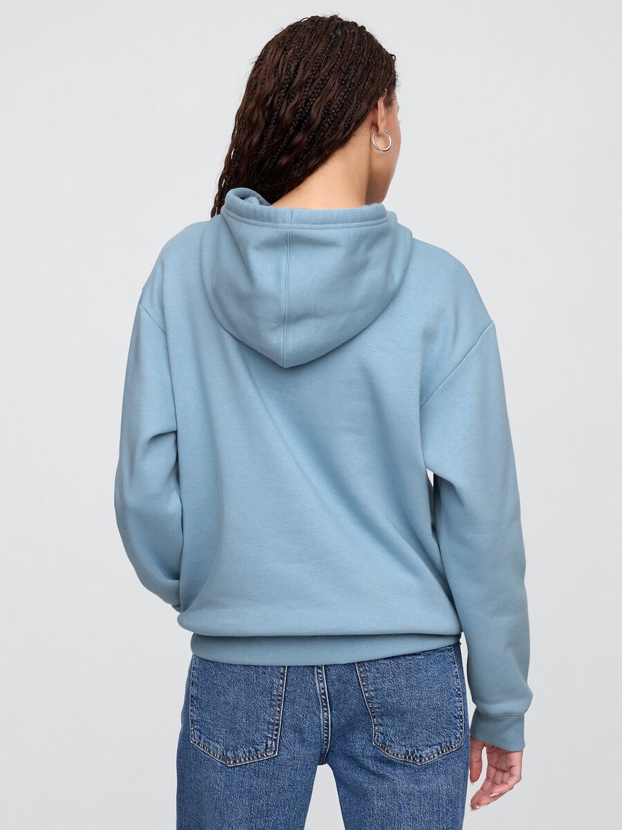 Blue Hooded Sweatshirt Woman_2