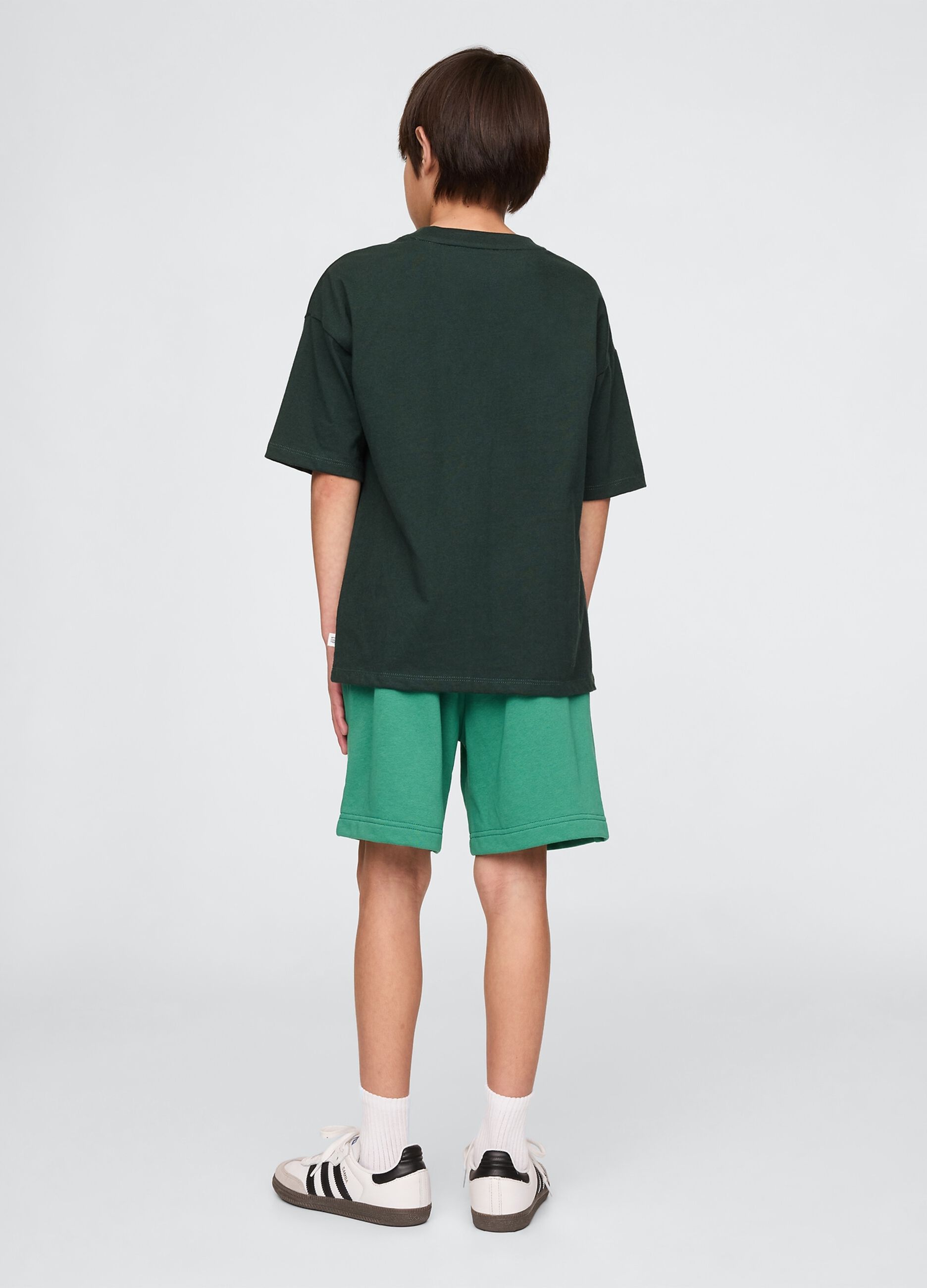 Shorts verdi in misto cotone_2