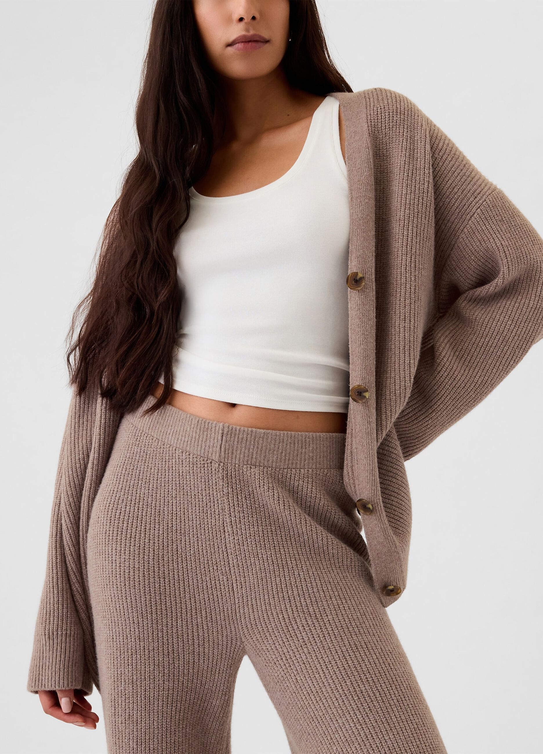 Pantalone a gamba larga a costine_4
