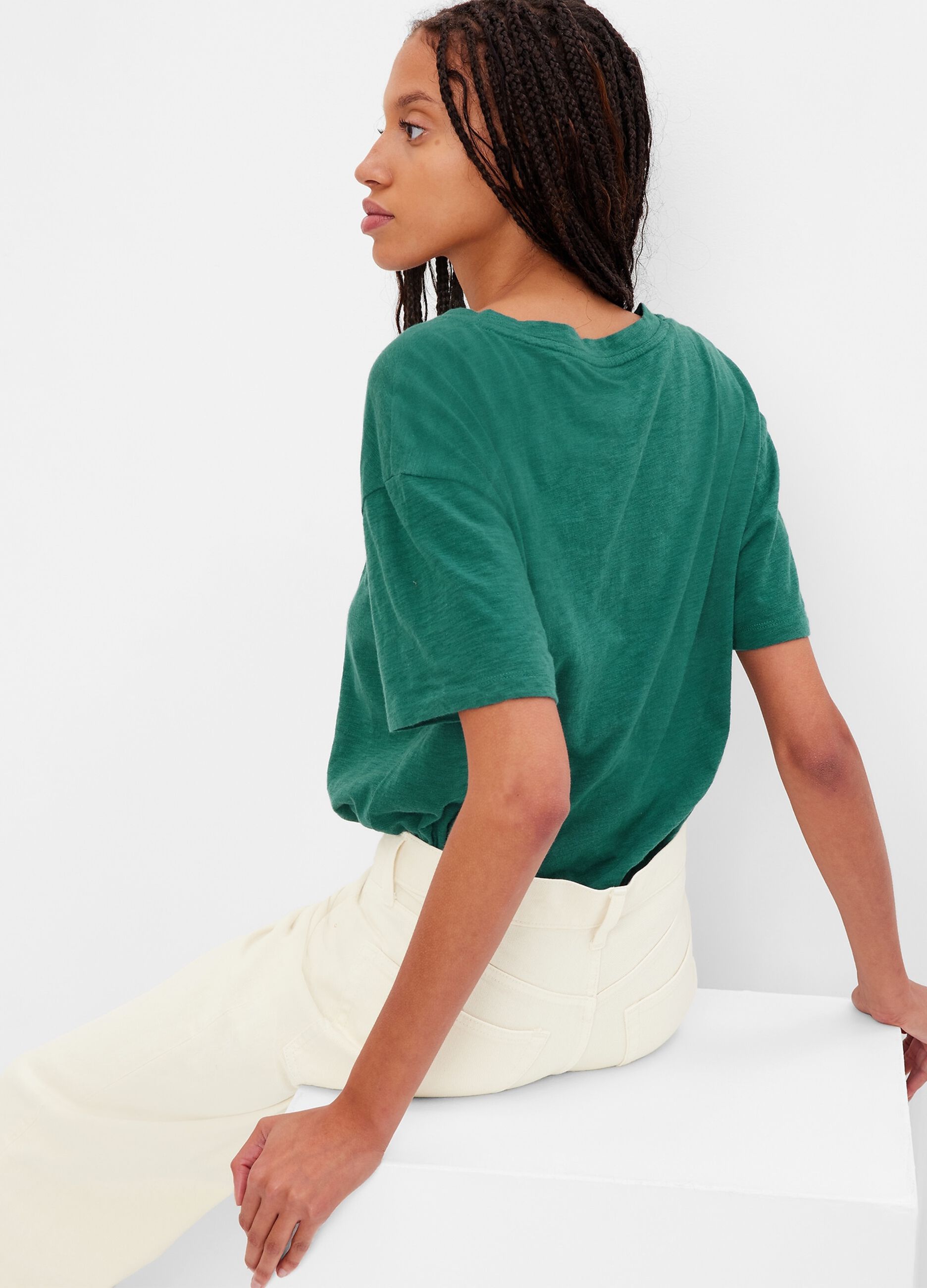 Oversized T-shirt with logo print_1