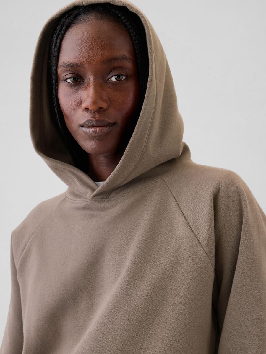 Felpa con cappuccio maniche raglan Donna_3