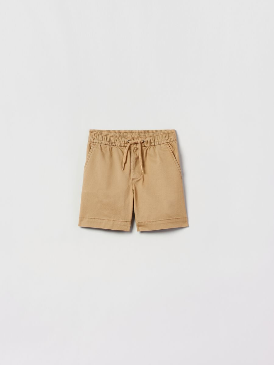 Shorts in cotone stretch con coulisse  Bimbo_0