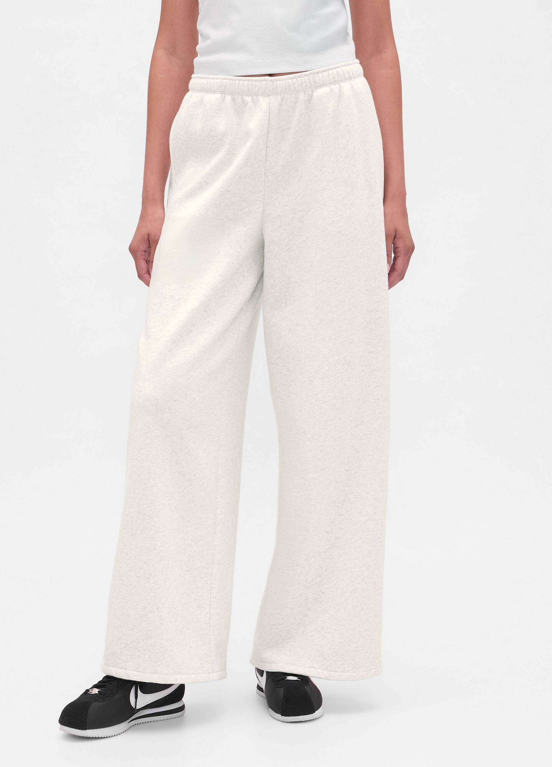 Pantaloni bianco in misto cotone_1