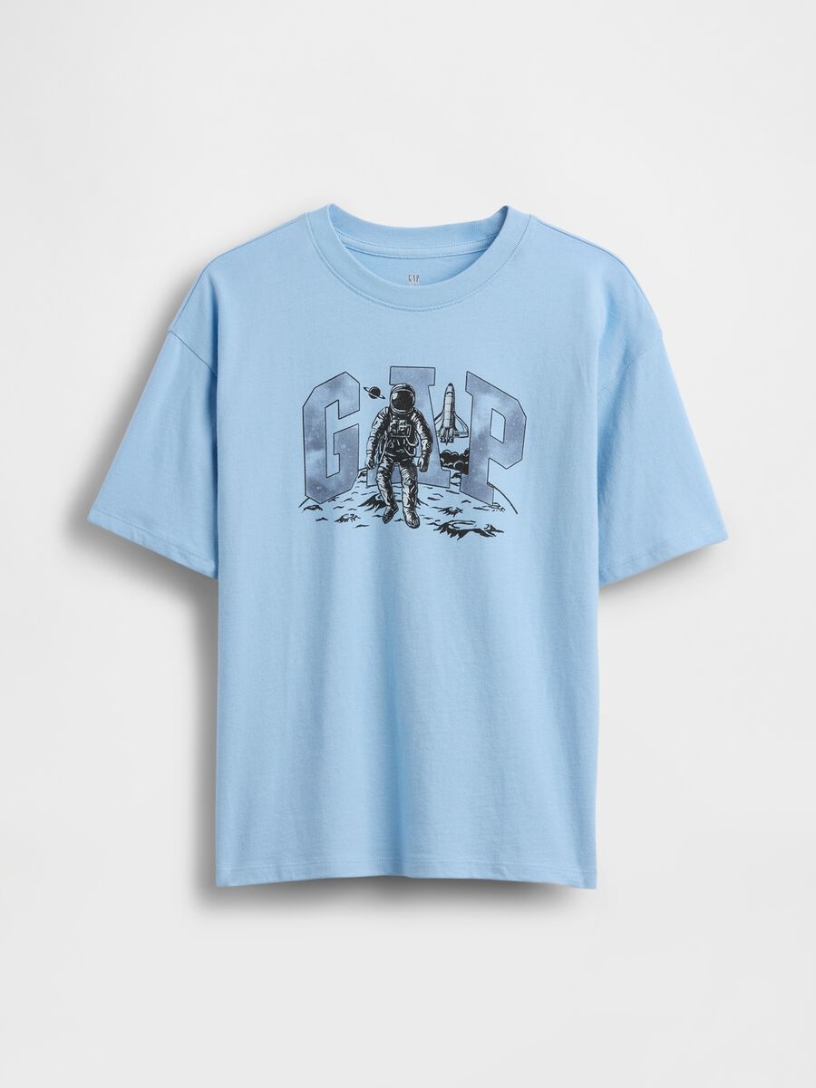 T-shirt in puro cotone a maniche corte con logo GAP Bambino_0