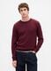 Maglione girocollo bordeaux in puro cotone_0