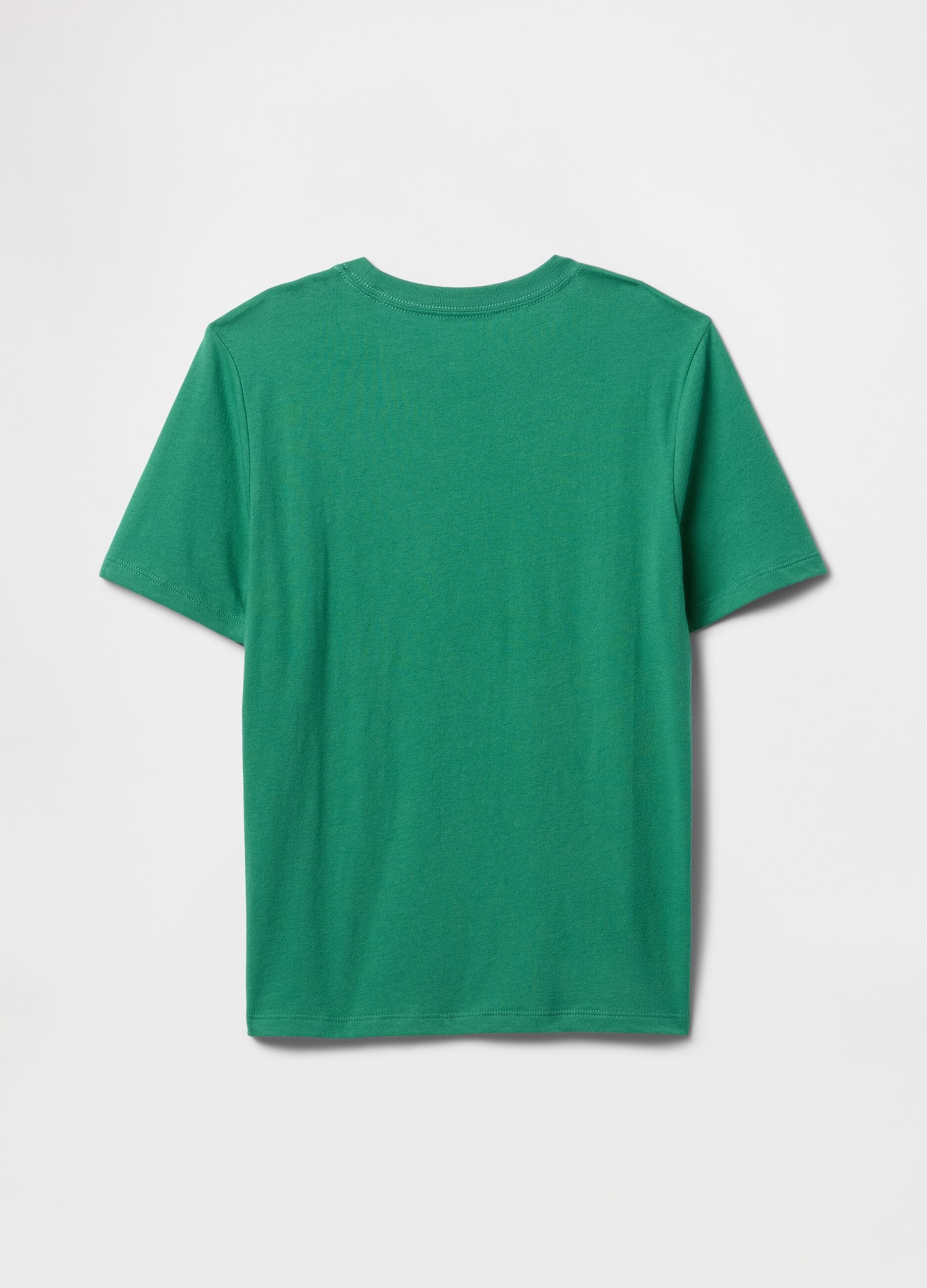 T-shirt verde a maniche corte in cotone per ragazzi GAP Kids_1
