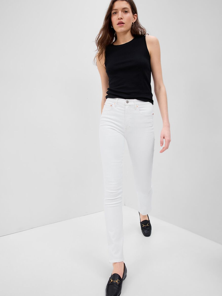 Slim-fit jeans with splits Woman_0
