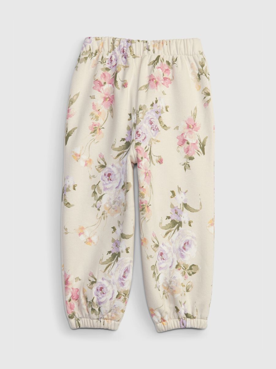 Floral joggers with logo embroidery Toddler Girl_1