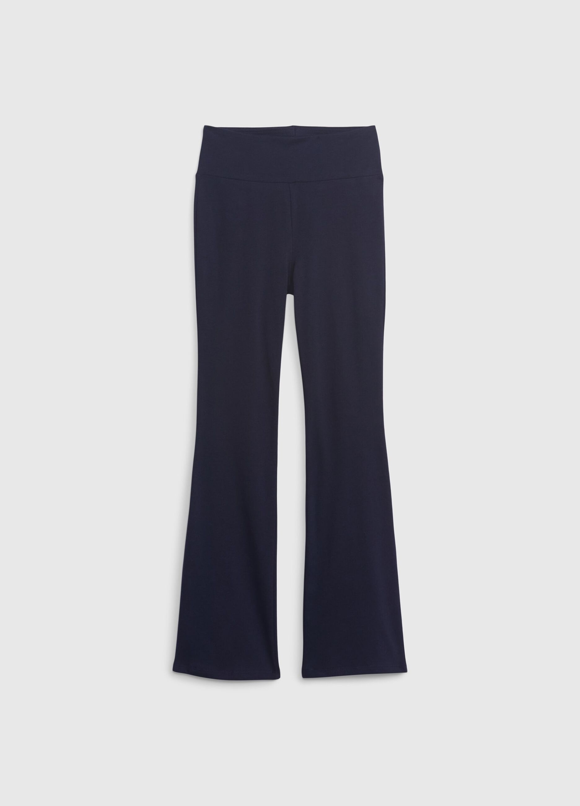 Flare-fit leggings in stretch organic cotton