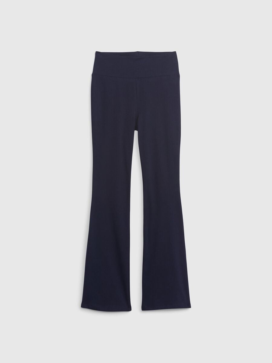 Leggings flare fit in cotone bio stretch Bambina_0