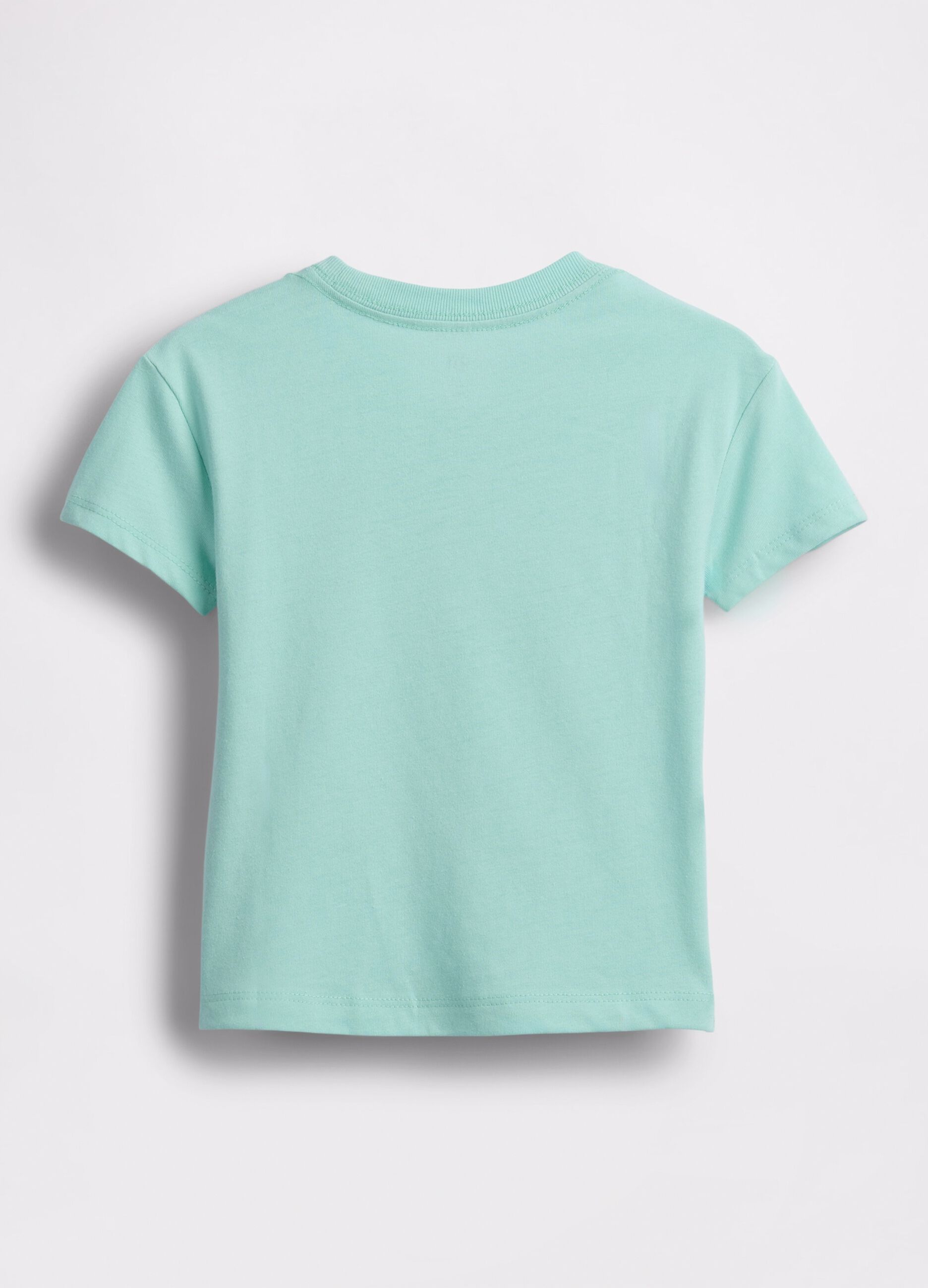 T-shirt verde acqua con Snoopy e limoni_1