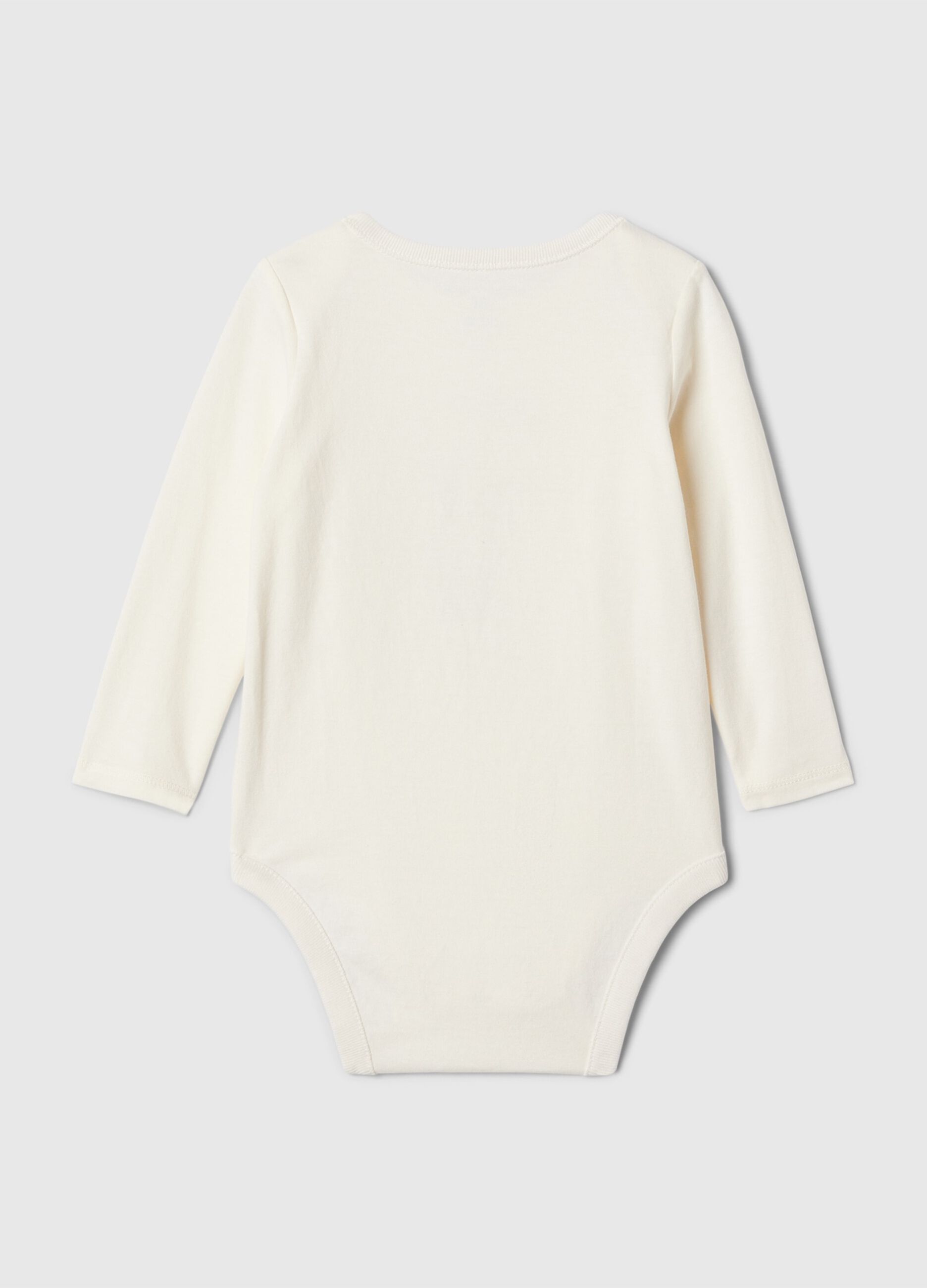 Cotton bodysuit with teddy bear print and lettering_1