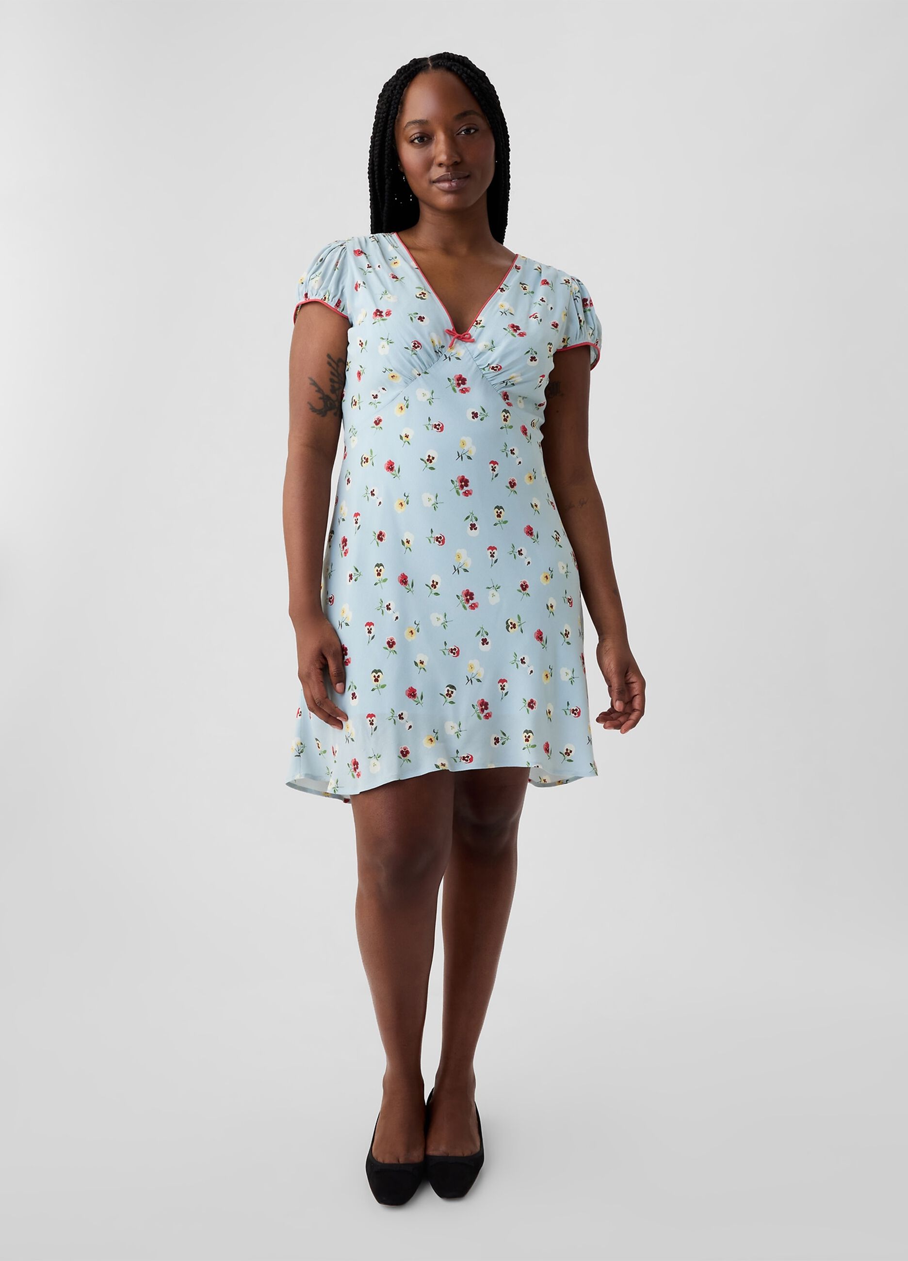 GAP x DÔEN Vestito midi floreale_4
