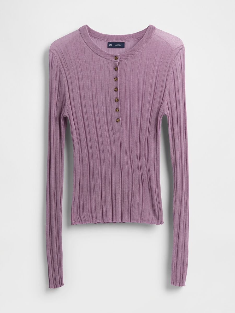 Purple acrylic blend jumper Woman_4