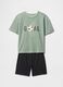 Green kids' pyjamas with football theme_0