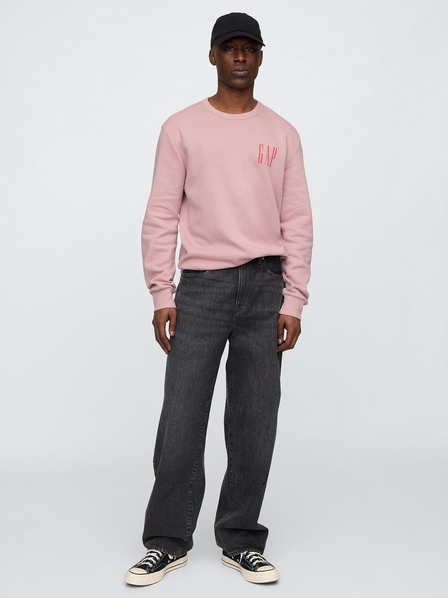 Felpa rosa con logo Gap Uomo_1