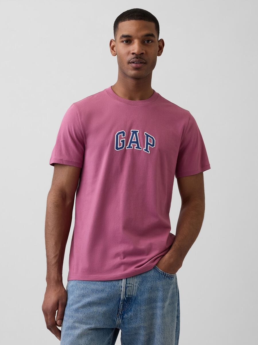 T-shirt a maniche corte con logo GAP in puro cotone Uomo_0