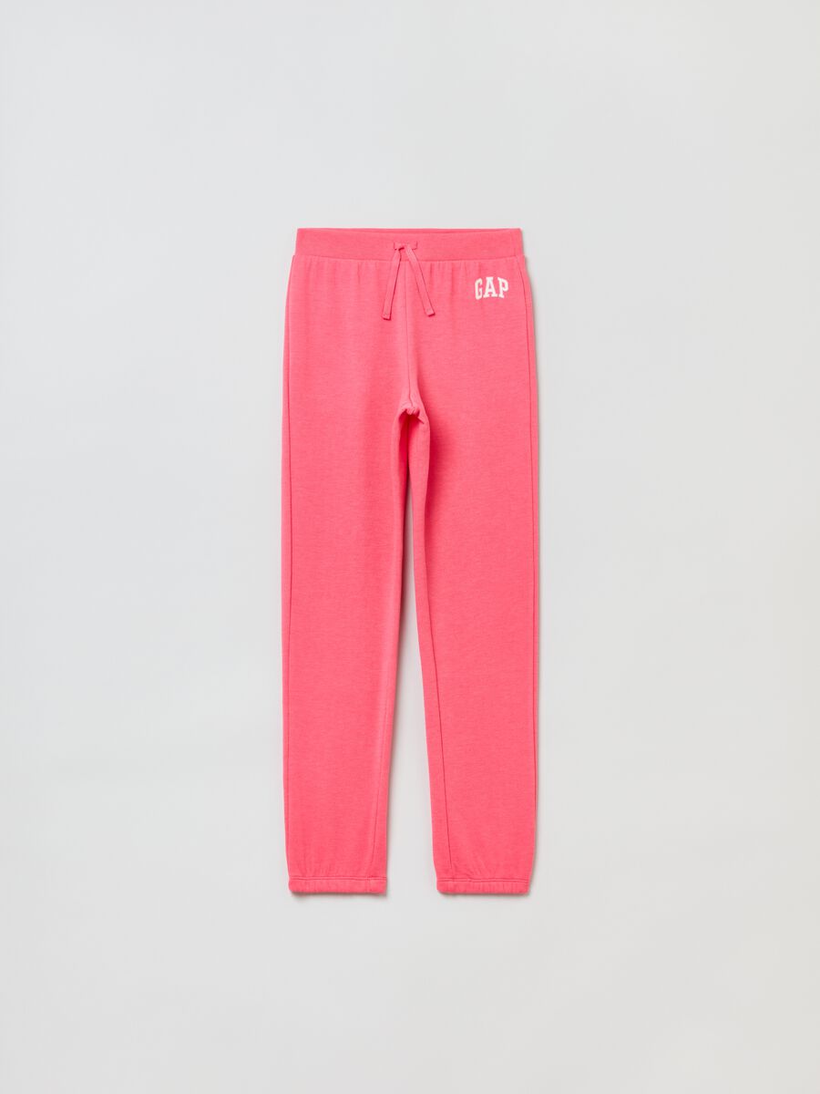 Plush joggers with logo print Girl_0